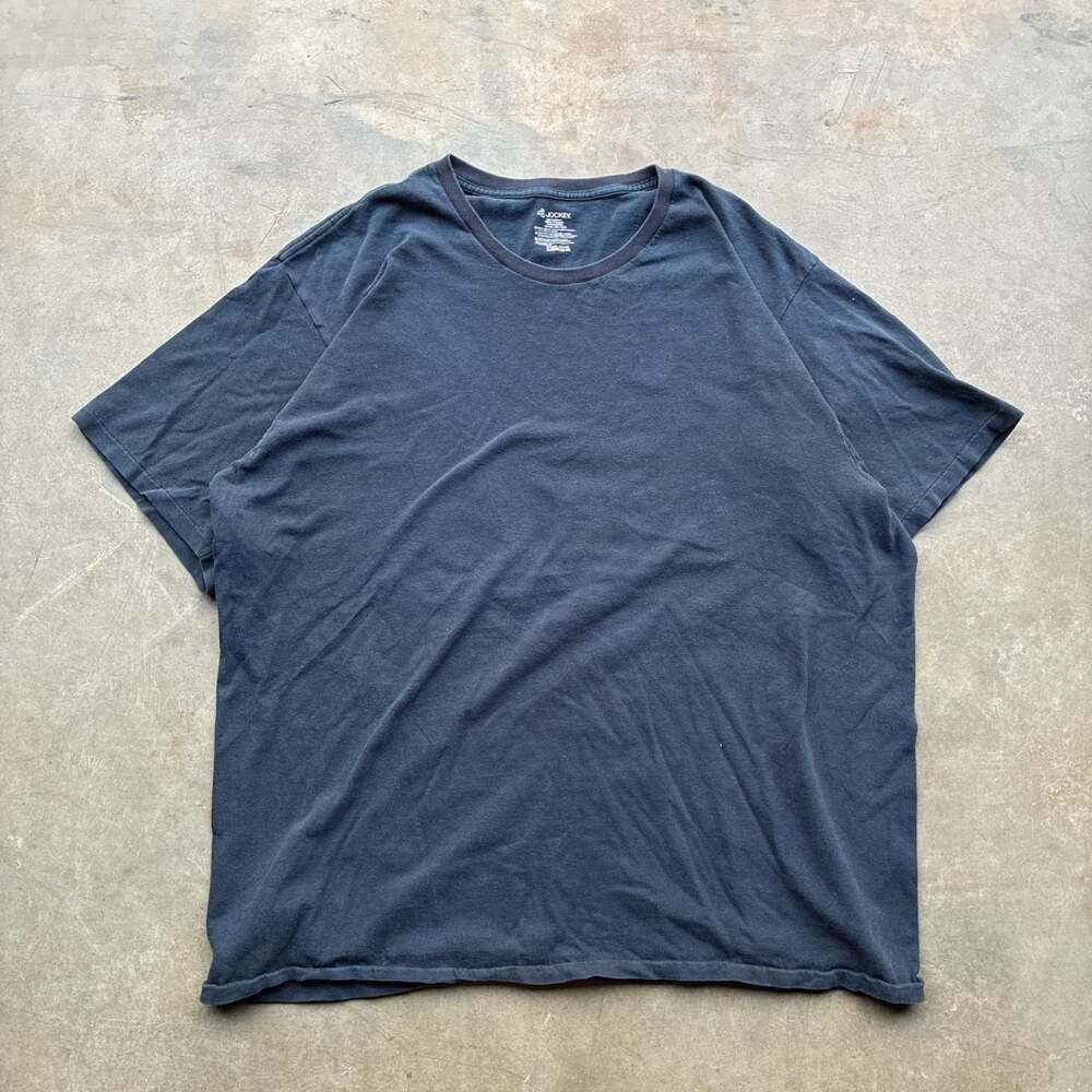 Jockey Vintage Faded Black Blank T-Shirt XL